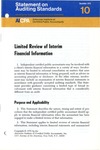 Limited review of interim financial information; Statement on auditing standards, 010
