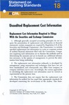Unaudited replacement cost information; Statement on auditing standards, 018 by American Institute of Certified Public Accountants. Auditing Standards Executive Committee