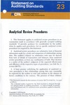 Analytical Review Procedures; Statement on auditing standards, 023 by American Institute of Certified Public Accountants. Auditing Standards Executive Committee