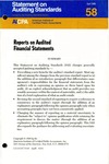 Reports on audited financial statements; Statement on auditing standards, 058