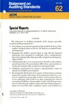 Special reports; Statement on auditing standards, 062