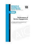 Performance of review engagements : (amends Statement on standards for accounting and review services, no. 1, Compilation and review of financial statements, AICPA, professional standards, vol. 2, AR sec. 100); Statement on standards for accounting and review services 10