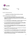 Amendment to the Effective Dates of SAS Nos. 134–140; Statement on Auditing Standards, 141 (May 2020)