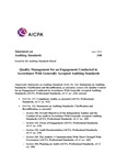 Quality Management for an Engagement Conducted in Accordance With Generally Accepted Auditing Standards; Statement on Auditing Standards, 146 June 2022) by American Institute of Certified Public Accountants. Auditing Standards Board