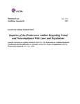 Inquiries of the Predecessor Auditor Regarding Fraud and Noncompliance With Laws and Regulations; Statement on Auditing Standards, 147 (June 2022) by American Institute of Certified Public Accountants. Auditing Standards Board