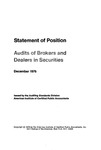 Audits of brokers and dealers in securities