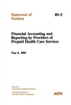 Financial accounting and reporting by providers of prepaid health care services