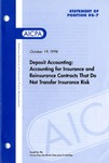 Deposit accounting: accounting for insurance and reinsurance contracts that do not transfer insurance risk