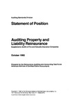 Auditing property and liability reinsurance; Statement of position 1982 October;