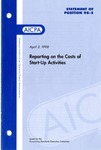 Reporting on the costs of start-up activities; Statement of position 98-5; by American Institute of Certified Public Accountants. Accounting Standards Executive Committee