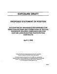 Proposed statement of position : accounting by insurance enterprises for demutualizations and formations of mutual insurance holding companies and for certain long-duration participating contracts;Accounting by insurance enterprises for demutualizations and formations of mutual insurance holding companies and for certain long-duration participating contracts; Exposure draft (American Institute of Certified Public Accountants), 2000, Apr. 3