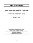 Allowance for credit losses; Exposure draft (American Institute of Certified Public Accountants), 2003, June 19 by American Institute of Certified Public Accountants. Accounting Standards Executive Committee