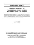 Omnibus proposal of professional ethics division interpretations and rulings, June 17,  2005; Exposure draft (American Institute of Certified Public Accountants), 2005, June 17