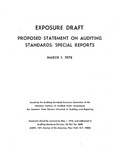 Proposed statement on auditing standards : Special reports;Special reports; Exposure draft (American Institute of Certified Public Accountants), 1976, March 1 by American Institute of Certified Public Accountants. Auditing Standards Executive Committee