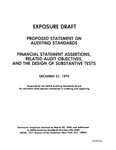 Proposed statement on auditing standards, financial statement assertions, related audit objectives, and the design of substantive tests;Financial statement assertions, related audit objectives, and the design of substantive tests; Exposure draft (American Institute of Certified Public Accountants), 1979, Dec. 31