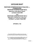 Proposed interpretations of Rule 503, Commissions proposed interpretation 503-2 : definition of the word 