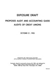 Proposed audit and accounting guide : audits of credit unions ;Audits of credit unions; Exposure draft (American Institute of Certified Public Accountants), 1983, Oct. 21