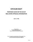 Proposed guide on the use of real estate appraisal information ;Guide on the use of real estate appraisal information; Exposure draft (American Institute of Certified Public Accountants), 1984, July 31