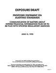 Proposed statement on auditing standards : communication of matters about interim financial information filed or to be filed with specified regulatory agencies;Communication of matters about interim financial information filed or to be filed with specified regulatory agencies; Exposure draft (American Institute of Certified Public Accountants), 1990, June 15