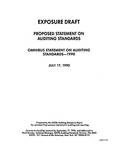 Proposed statement on auditing standards : omnibus statement on auditing standards, 1990;Omnibus statement on auditing standards, 1990; Exposure draft (American Institute of Certified Public Accountants), 1990, July 17 by American Institute of Certified Public Accountants. Auditing Standards Board