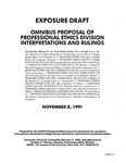 Omnibus proposal of Professional Ethics Division interpretations and rulings; Exposure draft (American Institute of Certified Public Accountants), 1991, Nov. 8