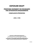 Proposed statement on standards for attestation engagements : compliance attestation ;Compliance attestation; Exposure draft (American Institute of Certified Public Accountants), 1993, Apr. 7 by American Institute of Certified Public Accountants. Auditing Standards Board