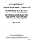 Proposed statement of position : Reporting of related entities by not-for-profit organizations;Reporting of related entities by not-for-profit organizations; Exposure draft (American Institute of Certified Public Accountants), 1993, May 19 by American Institute of Certified Public Accountants. Not-for-Profit Organizations Committee