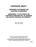 Proposed statement on auditing standards : amendment to Statement on auditing standards no. 58, Reports on audited financial statements;Amendment to Statement on auditing standards no. 58, Reports on audited financial statements; Exposure draft (American Institute of Certified Public Accountants), 1995, July 20