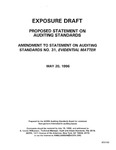Proposed statement on auditing standards : amendment to statement on auditing standards no. 31, "evidential matter";Amendment to statement on auditing standards no. 31, "evidential matter"; Exposure draft (American Institute of Certified Public Accountants), 1996, May 20 by American Institute of Certified Public Accountants. Auditing Standards Board