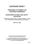 Proposed statement on auditing standards : Investments in debt and equity securities (to supersede AU section 332, "Long-term investments," of SAS No. 1, Codification of auditing standards and procedures);Investments in debt and equity securities (to supersede AU section 332, "Long-term investments," of SAS No. 1, Codification of auditing standards and procedures); Exposure draft (American Institute of Certified Public Accountants), 1996, May 29 by American Institute of Certified Public Accountants. Auditing Standards Board