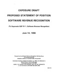 Proposed statement of position : Software revenue recognition (To supersede SOP 91-1, software revenue recognition);Software revenue recognition (To supersede SOP 91-1, software revenue recognition); Exposure draft (American Institute of Certified Public Accountants), 1996, June 14 by American Institute of Certified Public Accountants. Software Revenue Recognition Working Group