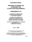 Proposed statement on standards for attestation engagements : amendments to Statement on standards for attestation engagements no. 1, Attestation standards, Statement on standards for attestation engagements no. 2, Reporting on an entity's internal control over financial reporting, Statement on standards for attestation engagements no. 3, Compliance attestation;Amendments to Statement on standards for attestation engagements no. 1, Attestation standards, Statement on standards for attestation engagements no. 2, Reporting on an entity's internal control over financial reporting, Statement on standards for attestation engagements no. 3, Compliance attestation; Exposure draft (American Institute of Certified Public Accountants), 1998, June 1