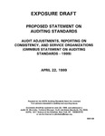 Proposed statement on auditing standards : audit adjustments, reporting on consistency, and service organizations (Omnibus statement on auditing standards, 1999);Audit adjustments, reporting on consistency, and service organizations (Omnibus statement on auditing standards, 1999); Exposure draft (American Institute of Certified Public Accountants), 1999, Apr. 22
