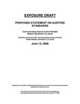 Proposed statement on auditing standards: Communicating internal control related matters in an audit; Exposure draft (American Institute of Certified Public Accountants), 2008, June 12