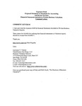 Comment letters on Proposed Statement on Standards for Accounting And Review Services Financial Statements included in Written Business Valuations by American Institute of Certified Public Accountants. Accounting and Review Services Committee