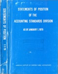 Statements of position of the Accounting Standards Division as of January 1, 1979