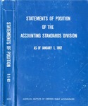 Statements of position of the Accounting Standards Division as of January 1, 1982