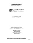 National Curriculum, a Pathway to Excellence; Exposure Draft (American Institute of Certified Public Accountants), 1986, Jan. 31