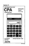 Information for CPA Candidates, Eleventh Edition, Effective May 1994; Exposure draft (American Institute of Certified Public Accountants), 1992, Dec. 21 by American Institute of Certified Public Accountants. Board of Examiners
