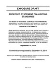 Proposed Statement on Auditing Standards, An Audit of Internal Control over Financial Reporting that Is Integrated with an Audit of Financial Statements, September 10, 2014, Comments are requested by December 10, 2014; Exposure draft (American Institute of Certified Public Accountants), 2014, September 10