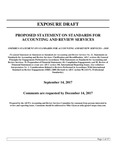 Proposed Statement on Standards for Accounting and Review Services, Omnibus Statement on Standards for Accounting and Review Services—2018, September 14, 2017, Comments are requested by December 14, 2017; Exposure draft (American Institute of Certified Public Accountants), 2017, September 14 by American Institute of Certified Public Accountants. Accounting and Review Services Committee