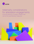 Materiality considerations for attestation engagements involving aspects of subject matters that cannot be quantitatively measured by American Institute of Certified Public Accountants. Materiality Working Group