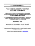 Proposed Revised Statement on Auditing Standards, Financial Statements Prepared in Accordance with a Financial reporting Framework Generally Accepted in Another Country, November 9, 2010, Comments are requested by January 31, 2011; Exposure Draft (American Institute of Certified Public Accountants), 2010, November 9
