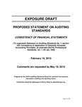 Proposed Statement on Auditing Standards, Consistency of Financial Statements, February 19, 2010, Comments are requested by May 19, 2010; Exposure Draft (American Institute of Certified Public Accountants), 2010, February 19