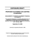 Proposed Statement on Auditing Standards, Engagements to Report on Summary Financial Statements, September 30, 2009, Comments requested by December 31, 2009; Exposure Draft (American Institute of Certified Public Accountants), 2009, September 30
