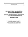 Proposed Statement on Standards for Accounting and Review Services, Applicability of Statements on Standards for Accounting and Review Services, November 17, 2008; Exposure Draft (American Institute of Certified Public Accountants), 2008, November 17