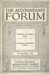 Accountants Forum, Volume III, Number 1, November 1922