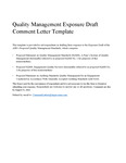 Quality Management Exposure Draft Comment Letter Template by American Institute of Certified Public Accountants. Auditing Standards Board