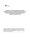 Comparison of Proposed Statement on Quality Management Standards Engagement Quality Reviews to International Standard on Quality Management 2, Engagement Quality Reviews This by American Institute of Certified Public Accountants. Auditing Standards Board