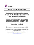 Proposed Peer Review Standards Update No. 1, Omnibus Enhancements and Technical Corrections; Exposure Draft (American Institute of Certified Public Accountants), 2022, November 16 by American Institute of Certified Public Accountants. Peer Review Board